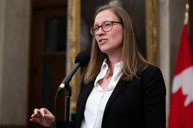November 28, 2024, Ottawa, On, Canada: Leader of the Government in the House of Commons Karina Gould rises during Question Period in the House of Commons on Parliament Hill in Ottawa, on Thursday, Nov. 28, 2024. Ottawa Canada  - ZUMAc35_ 20241128_zaf_c35_078 Copyright: xSpencerxColbyx