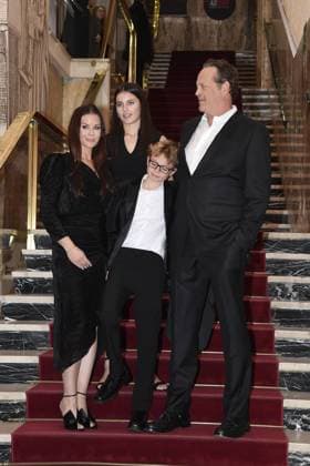 Turin: Turin: 42nd Turin Film Festival. Award ceremony with Stella della Mole to Vince Vaughn. In the photo: Vince Vaughn with his wife Kyla and children Lochlyn Kyla Vaughn, Vernon Lindsay Vaughn Turin  - ZUMAp169 20241129_zea_p169_148 Copyright: xMaurizioxD Avanzox