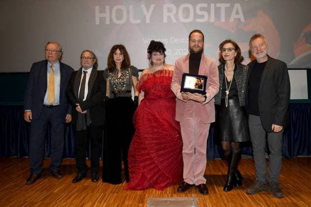 Turin: 42nd Turin Film Festival. Cinema Massimo. Awards Ceremony. In the photo: Holy Rosita and Wannes Destoop  Copyright: xMaurizioxD Avanzox xipa-agency.nx xDxAvanzo xMangiarottix IPA_Agency_IPA51993243