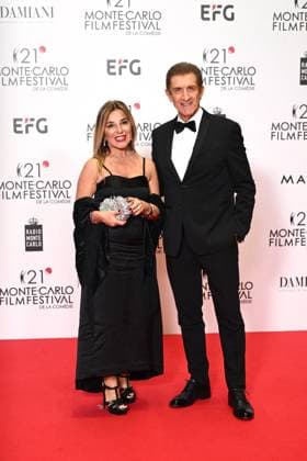 Monte-Carlo Film Festival de la Comedie, Preisverleihung 21st Montecarlo Film Festival - Res Carpet Awards Ceremony. 21st Montecarlo Film Festival - Res Carpet Award Ceremony. In the photo Ezio Greggio, Manuela Ruosi Monte Carlo  Copyright: xIPA ABACAx