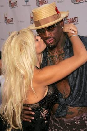 RECORD DATE NOT STATED Anna Nicole Smith and Dennis Rodman At the Comedy Central Roast of Pamela Anderson, Sony Studios, Culver City, CA 08-07-05 , 11149488.jpg, celebrity, person, popular, fame, famous, talent, event, star, people, entertainment,