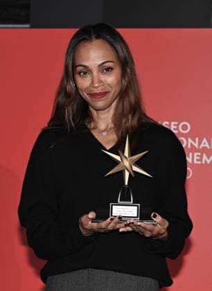 Turin, Italy Zoe Saldana receives the Stella della Mole Award at the National Cinema Museum In the photo:Zoe Saldana Stella della Mole Award  Copyright: xNickxZonnax xipa-agency.netx xNickxZonnax IPA_Agency_IPA52044339
