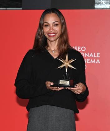 Turin, Italy Zoe Saldana receives the Stella della Mole Award at the National Cinema Museum In the photo:Zoe Saldana Stella della Mole Award  Copyright: xNickxZonnax xipa-agency.netx xNickxZonnax IPA_Agency_IPA52044519