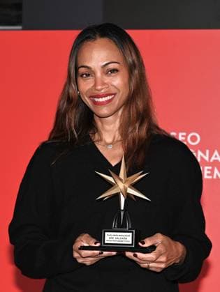 Turin, Italy Zoe Saldana receives the Stella della Mole Award at the National Cinema Museum In the photo:Zoe Saldana Stella della Mole Award  Copyright: xNickxZonnax xipa-agency.netx xNickxZonnax IPA_Agency_IPA52044559