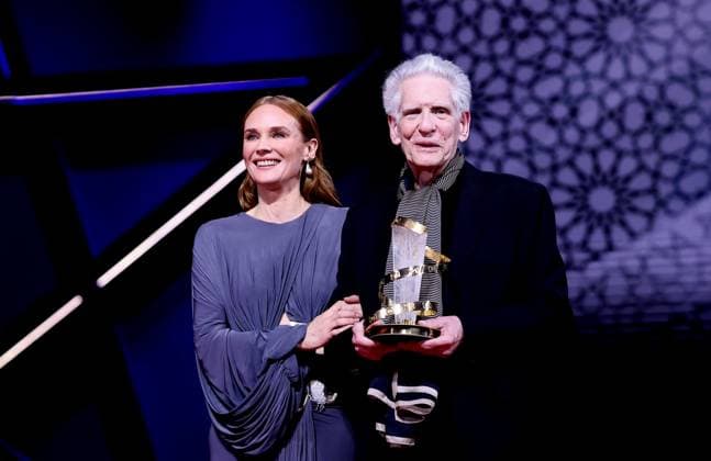Tribute to David Cronenberg as part of the 21st Marrakech Film Festival in Morocco on December 2, 2024 Diane Kruger, David Cronenberg Tribute to David Cronenberg as part of the 21st Marrakech Film Festival in Morocco on December 2, 2024 Dominique Jacovides Bestimage Tribute to David Cronenberg as part of the 21st Marrakech Film Festival in Morocco on December 2, 2024 Dominique Jacovides Bestimage Marrakech Morocco  Copyright: xDOMINIQUExJACOVIDESx xBESTIMAGExDOMINIQUExJACOVIDESx xBESTIMAGEx