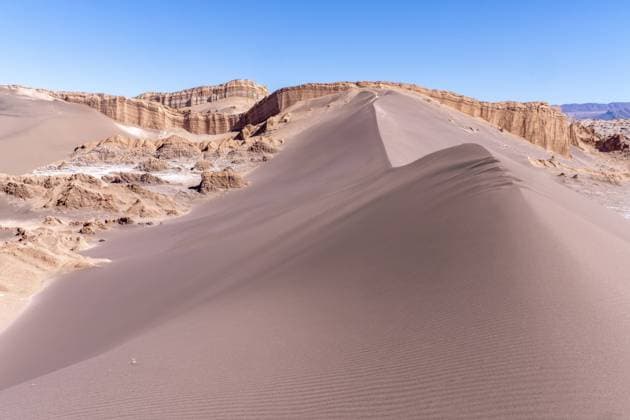 Blick auf die Düne Duna Mayor, im Valle de la Luna, San Pedro de Atacama, San Pedro de Atacama, Región de Antofagasta, Chile, Südamerika View of the Duna Mayor dune, in the Valle de la Luna, San Pedro de Atacama, San Pedro de Atacama, Región de Antofagasta, Chile, South America Copyright: imageBROKER StefanxNehls ibxpoj11889629.jpg