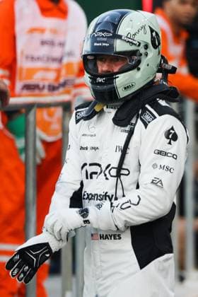 December 5, 2024, Abu Dhabi, United Arab Emirates: BRAD PITT, actor playing Sonny Hayes, a driver of the fictional Apex APXGP F1 team in the upcoming F1 movie is seen on a movie set ahead of Formula 1 Abu Dhabi Grand Prix at Yas Marina Circuit. Abu Dhabi United Arab Emirates - ZUMAz156 20241205_zip_z156_043 Copyright: xBeataxZawrzelx