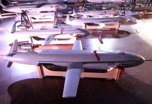 News Themen der Woche KW49 News Bilder des Tages KYIV, UKRAINE - DECEMBER 6, 2024 - Long-range Peklo (Hell) missile drones are displayed during the handover of the first batch to Defence Forces on the Day of the Armed Forces of Ukraine, Kyiv, capital of Ukraine. Ukraine’s President Volodymyr Zelensky has conveyed the first batch of advanced Peklo missile drones to the military. During the event, it was reported that there had already been five successful uses. The Peklo missile drone which has a strike range of 700 km and a speed of 700 km per hour has been launched into serial production. President Volodymyr Zelenskyy delivers first batch of advanced Peklo missile drones to Ukrainian military  Copyright: xVolodymyrxTarasovx
