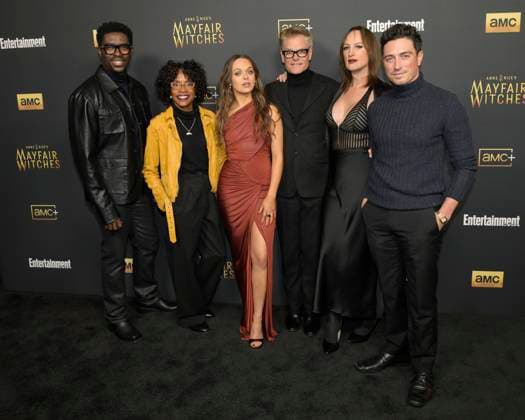 December 5, 2024, Hollywood, California, USA: (L-R) Tongayi Chirisa, Charlayne Woodard, Alyssa Jirrels, Harry Hamlin, Jen Richards and Ben Feldman attends AMC s Anne Rice s Mayfair Witches Season 2 Red Carpet. Hollywood USA - ZUMAb173 20241205_aap_b173_196 Copyright: xBillyxBennightx