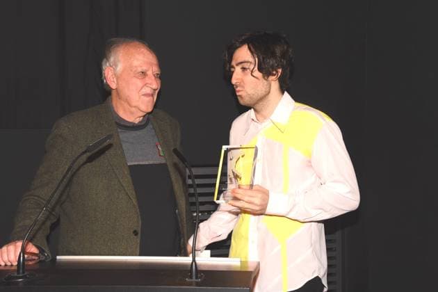 Werner Herzog Regisseur Laudator Harley Chamandy Regisseur Werner Herzog Filmpreis 2024 Preistraeger Muenchen 06.12.2024 Filmmuseum Jakobsplatz Werner Herzog Filmpreis 2024 Verleihung an Harley Chamandy Kanadischer Regisseur fuer den Film ALLEN SUNSHINE¨ ¨¨¨¨¨ Muenchen