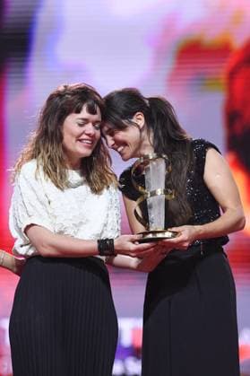 Marrakech Closing Ceremony Mercedes Cordova and Director Silvina Schnicer receive the award for The Cottage attending the Closing Ceremony during the 21st Marrakech International Film Festival in Marrakech, Morocco on December 07, 2024. Photo by Aurore Marechal ABACAPRESS.COM Marrakech Morocco  Copyright: xMarechalxAurore ABACAx