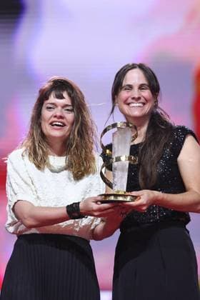 Marrakech Closing Ceremony Mercedes Cordova and Director Silvina Schnicer receive the award for The Cottage attending the Closing Ceremony during the 21st Marrakech International Film Festival in Marrakech, Morocco on December 07, 2024. Photo by Aurore Marechal ABACAPRESS.COM Marrakech Morocco  Copyright: xMarechalxAurore ABACAx