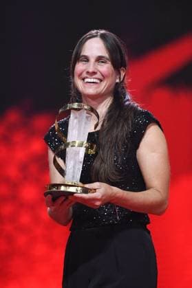 Marrakech Closing Ceremony Director Silvina Schnicer receive the award for The Cottage attending the Closing Ceremony during the 21st Marrakech International Film Festival in Marrakech, Morocco on December 07, 2024. Photo by Aurore Marechal ABACAPRESS.COM Marrakech Morocco  Copyright: xMarechalxAurore ABACAx