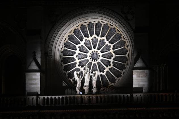 News Themen der Woche KW49 News Bilder des Tages (241208) -- PARIS, Dec. 8, 2024 -- This photo taken on Dec. 7, 2024 shows a part of the restored Notre-Dame de Paris cathedral during a grand inauguration ceremony in Paris, France. Five years after being devastated by a fire, the restored Notre-Dame de Paris cathedral officially reopened on Saturday with a grand inauguration ceremony attended by world leaders, believers, and non-believers alike. (Photo by Xinhua) FRANCE-PARIS-NOTRE-DAME DE PARIS CATHEDRAL-REOPENING JulienxMattia 