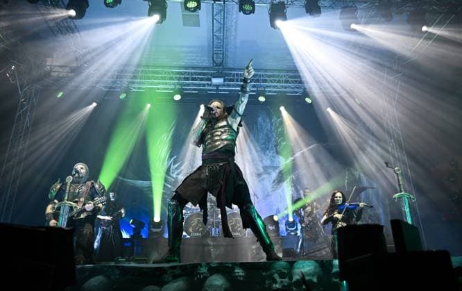 German Medieval metal bound Feuerschwanz with singer Hodi perform in Winter Masters of Rock 2024 festival in Zlin, Czech Republic, December 7, 2024. (CTKxPhoto DaliborxGluck) CTKPhotoP2024120707631  CTKPhotoP2024120707631