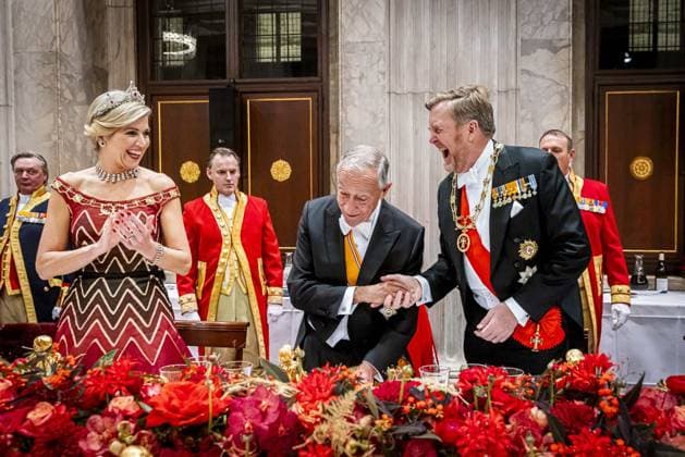 Bilder des Jahres 2024, Entertainment 12 Dezember Entertainment Themen der Woche KW50 Entertainment Bilder des Tages State Banquet For President Of Portugal - Amsterdam Queen Maxima of The Netherlands, President Marcelo Rebelo de Sousa and King Willem-Alexander of The Netherlands attending the state banquet of Portugal on December 10, 2024 in Amsterdam, Netherlands. The President of Portugal is in the Netherlands for a two day state visit. Photo by NL Beeld Patrick van Emst Bruno Press ABACAPRESS.COM Amsterdam Netherlands  Copyright: xBrunoxPress ABACAx
