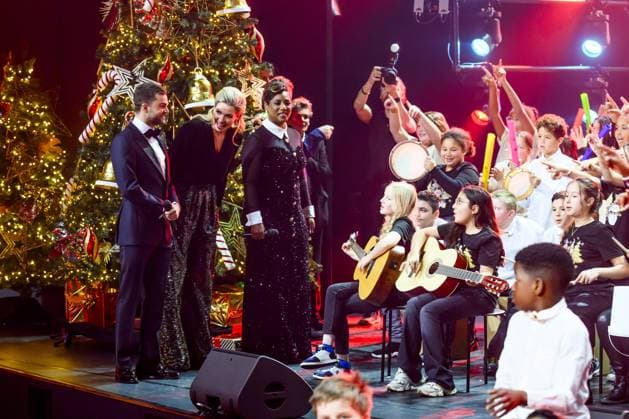 Leusden, The Netherlands, 2024-12-12 13:06:10 LEUSDEN, 12-12-2024, AFAS Theater Recordings of the Christmas Music Gala 2024. Young musical creatives join forces with famous artists. Special guest is the honorary chair of the More Music in the Classroom foundation: Queen Maxima PHOTO: NLBeeld Patrick van Emst Credit: NL Beeld Patrick van Emst  Copyright: xx x