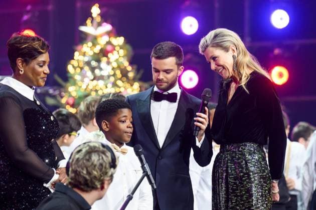 Leusden, The Netherlands, 2024-12-12 13:10:02 LEUSDEN, 12-12-2024, AFAS Theater Recordings of the Christmas Music Gala 2024. Young musical creatives join forces with famous artists. Special guest is the honorary chair of the More Music in the Classroom foundation: Queen Maxima PHOTO: NLBeeld Patrick van Emst Credit: NL Beeld Patrick van Emst  Copyright: xx x
