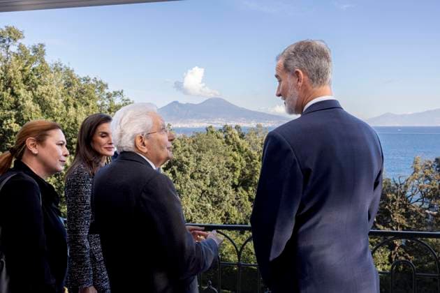 News Themen der Woche KW50 December 12, 2024, Napoli: Il presidente della Repubblica Sergio Mattarella con Re Felipe VI e la Regina Letizia di Spagna a Villa Rosebery, Napoli, 12 dicembre 2024.. .President of the Italian Republic Sergio Mattarella with King Felipe VI and Queen Letizia of Spain at Villa Rosebery in Naples, Italy 12 December 2024..ANSA QUIRINALE PALACE PRESS OFFICE FRANCESCO AMMENDOLA. NPK Napoli  - ZUMAa110 20241212_zaf_a110_025 Copyright: xQuirinalexPalacexPressxOffice Frx