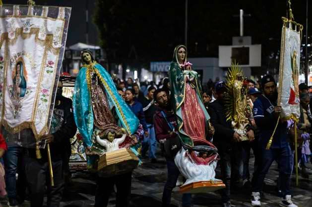 December 13, 2024: Mexico City, Mexico. To celebrate the Virgin of Guadalupe on her day, millions of pilgrims travel from all over Mexico to the Basilica in the country s capital. - ZUMAl178 20241213_znp_l178_030 Copyright: xCristianxLeyvax