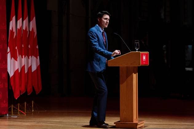 December 16, 2024, Gatineau, Pq, Canada: Prime Minister Justin Trudeau speaks during a Laurier Club Holiday Party event in Gatineau, Que., on Monday, Dec. 16, 2024. Gatineau Canada  - ZUMAc35_ 20241216_zaf_c35_178 Copyright: xSpencerxColbyx