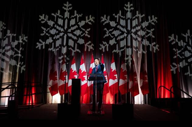 December 17, 2024, Ottawa, On, Canada: Prime Minister Justin Trudeau delivers remarks during a National Caucus holiday event in Ottawa, on Tuesday, Dec. 17, 2024. Ottawa Canada  - ZUMAc35_ 20241217_zaf_c35_091 Copyright: xSpencerxColbyx