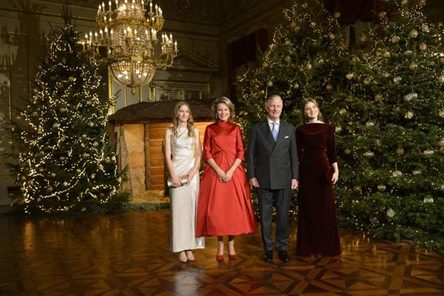 Entertainment Themen der Woche KW51 Bilder des Jahres 2024, Entertainment 12 Dezember Entertainment Bilder des Tages Christmas Concert 18 12 2024 BRUSSELS, BELGIUM - Their Majesties the King and Queen are hosting those who have contributed to the smooth running of royal activities in 2023 and 2024 for the traditional Christmas concert. They would like to thank them for welcoming them to their organisation or for their help in organising activities at the Royal Palace. pictured on December 18, 2024 in Brussels, Belgium, 18 12 2024 Brussels Belgium  Copyright: xPhilipxReynaersx