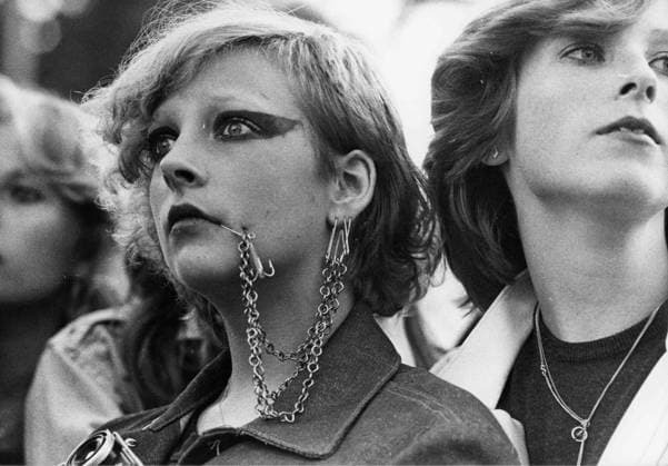 October 6, 1969: Stockholm, Sweden: What is the goal of punk rock followers? What were looking forward, explains young Stockholm hairdresser who has converted to the new Movement is to Shock, to provoke astonishment and fear.to do this INGRID and her comrades pierce their cheeks painted with black swastika, with safety pis. That doesn t mean were Neo-Nazis, what we want to shock and fear to awaken inert people and create emotion. Among other attributes, punk rock followers wear chains and various objects evoking sex. Stockholm Sweden - ZUMAk09_ 19691006_jtc_k09_782 Copyright: xKeystonexPressxAgencyx