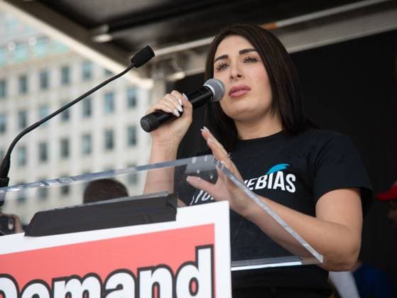 Right Wing Groups Demand Free Speech at D.C. Rally (7 6 2019) Laura Loomer is a conspiracy theorist, and internet personality noted for her far-right politics and anti-muslim commentary. Right wing groups, virtually all supporters of President Donald Trump, assembled on Freedom Plaza in Washington D.C. on July 6, 2019 to Demand Free Speech. Loomer has been banned by facebook and twitter for inciting hate and violence. (Photo by Jeff Malet) Washington DC United States of America EDITORIAL USE ONLY Copyright: xx JeffxMaletx jmpphotos051038