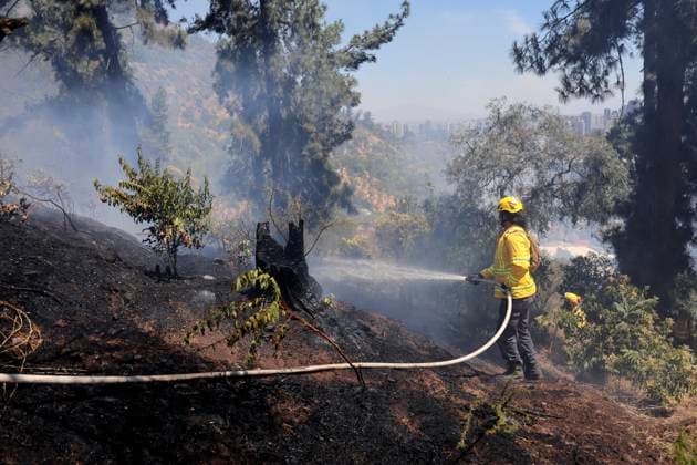 News Bilder der Woche KW51 News Bilder des Tages Santiago December 21, 2024 Conaf is working hard to extinguish a forest fire on a hillside of Cerro San Cristobal in the Recoleta district Javier Torres Aton Chile, Santiago Chile Aton 968800  Copyright: JAVIERxTORRES ATONxCHILE