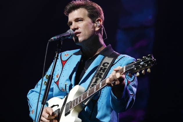 Chris Isaak performs live at the Beacon Theatre in New York City on August 7, 2007. (Rob Kim Landov MCT) NEW YORK CITY NY USA EDITORIAL USE ONLY Copyright: xx ROBxKIMx krtphotoslive265480