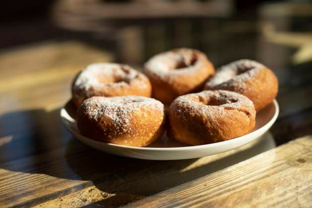Sweet treat. Fried donuts. Food for tea. Moscow, Moscow, Russia R_UEFCLG241222A-1607235-01