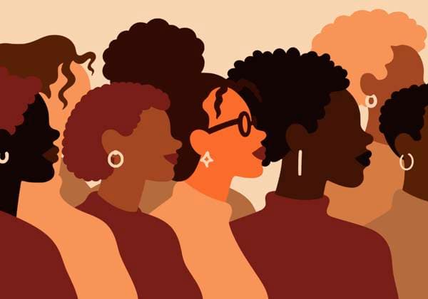 Group of African women against beige background property released, ABSF00791