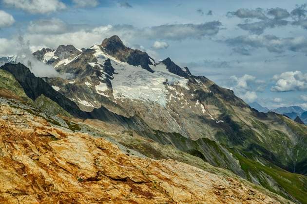 Creative Highlights World Aiguille des Glaciers at Col des Fours in France, ANSF01240