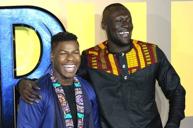 Black Panther - European Premiere John Boyega, Stormzy, Black Panther - European Premiere, Eventim Apollo, London UK, 08 February 2018, Photo by Richard Goldschmidt London London UK EDITORIAL USE ONLY Copyright: xRichardxGoldschmidtx RichardxGoldschmidtx piqphotos002612