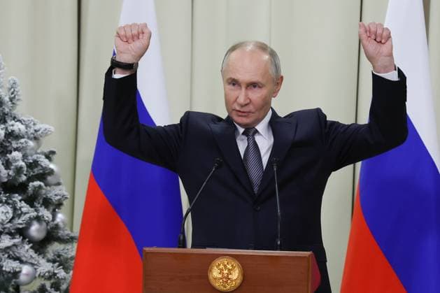 News Themen der Woche KW52 News Bilder des Tages RUSSIA, LENINGRAD REGION - DECEMBER 26, 2024: Russia s President Vladimir Putin gives a press conference following a meeting of the Supreme Eurasian Economic Council at the Igora ski resort north of St Petersburg. Alexander Demianchuk TASS  77051352
