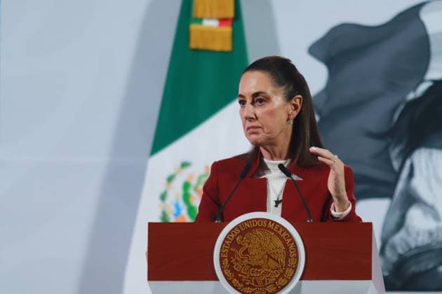 MexicoÃ¢â‚¬â ¢s President, Claudia Sheinbaum speaking about the tax system and the Mexicana de AviacioÂ³n s first anniversary during a briefing conference at National Palace. on December 26, 2024 in Mexico City, Mexico. Mexico City Mexico - ZUMAe321 20241226_zia_e321_003 Copyright: xCarlosxSantiagox