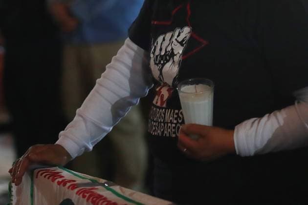 Relatives of the 43 missing students from Ayotzinapa Demonstration Relatives of the 43 missing students from Ayotzinapa during a holy mass in honor of the students disappeared at Basilica of Guadalupe. on December 26, 2024 in Mexico City, Mexico. (Photo by Carlos Santiago Eyepix Group). Copyright: xCarlosxSantiago xEyepixxGroupx CS_26122024_139664