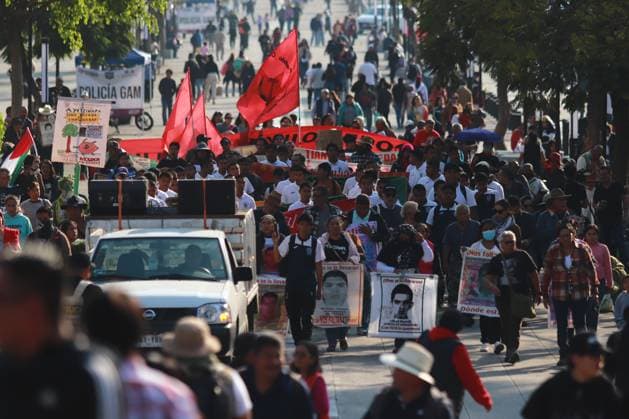 Relatives of the 43 missing students from Ayotzinapa Demonstration Rural students of Ayotzinapa taking part during a demonstration for the 43 missing students from Ayotzinapa from the Glorieta de Peralvillo to the Basilica of Guadalupe. on December 26, 2024 in Mexico City, Mexico. (Photo by Carlos Santiago Eyepix Group). Copyright: xCarlosxSantiago xEyepixxGroupx CS_26122024_139676