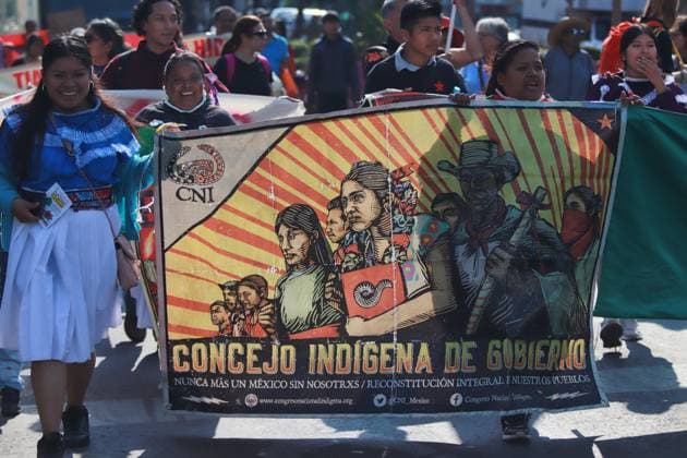 Relatives of the 43 missing students from Ayotzinapa Demonstration Rural students of Ayotzinapa taking part during a demonstration for the 43 missing students from Ayotzinapa from the Glorieta de Peralvillo to the Basilica of Guadalupe. on December 26, 2024 in Mexico City, Mexico. (Photo by Carlos Santiago Eyepix Group). Copyright: xCarlosxSantiago xEyepixxGroupx CS_26122024_139681