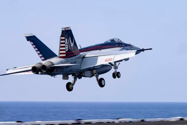 December 19, 2024, Red Sea, International Waters: A U.S Navy F A-18E Super Hornet fighter aircraft, attached to Knighthawks of Strike Fighter Squadron 136, launches from the flight deck of the Nimitz-class aircraft carrier USS Harry S. Truman during of Operation Prosperity Guardian, December 19, 2024 on the Red Sea. Red Sea International Waters - ZUMAp138 20241219_zaa_p138_041 Copyright: xMc2xLoganxMcguire U.SxNavyx