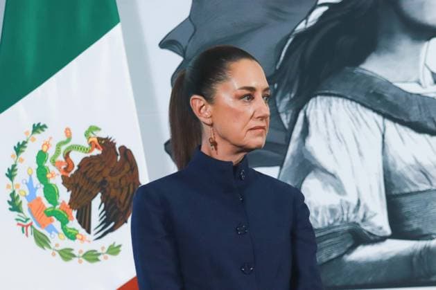Mexico™s President Claudia Sheinbaum Briefing Mexico s President Claudia Sheinbaum, speaking during a briefing conference about the National Development Plan, which defines the economic, social and political priorities for the six-year term, and the evolution of the price of regular gasoline at the National Palace. on January 3, 2024 in Mexico City, Mexico. Mexico City CDMX Mexico Copyright: xCarlosxSantiagox