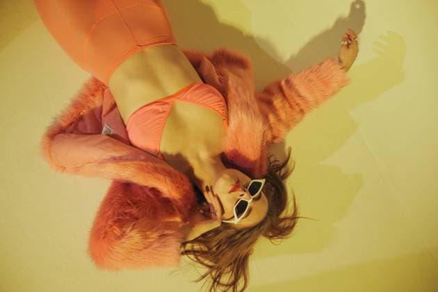 Fashion model in pink suit. Studio shot., model released, , 45156722.jpg, fashion, female, suit, sunglasses, young, model, woman, beautiful, red, pink, beauty, shoes, style, girl, trousers, outfit, eyeglasses, lady, lifestyle, trendy, sit, sexy, lips, vogue, pants, high, jacket, makeup, brunette, white, summer, caucasian, specs, luxury, fashionable, chic, spectacles, leg, purse, trend, sandals, clothing, set, glamour, orange, strappy, fuchsia, look, posing RECORD DATE NOT STATED