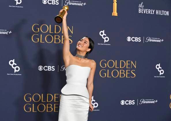 Entertainment Themen der Woche KW01 Anna Sawai, winner of the Best Performance by a Female Actor in a Television Series ? Drama Award for Shogun appears backstage during the 82nd annual Golden Globe Awards at the Beverly Hilton Hotel in Beverly Hills, California on Sunday, January 5, 2025.  LAP20250105459 JIMxRUYMEN