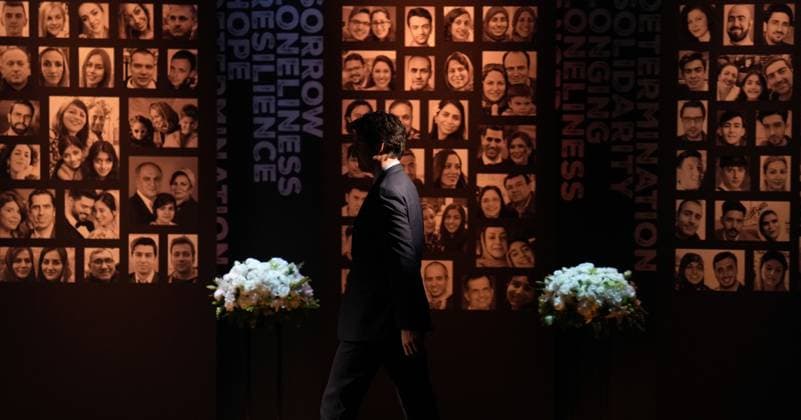 January 8, 2025, Richmond Hill, On, CANADA: Prime Minister Justin Trudeau walks onto the stage to speak during an event to commemorate the fifth anniversary of the downing of Ukraine International Airlines Flight 752, in Richmond Hill, Ont., Wednesday, Jan. 8, 2025. Richmond Hill CANADA  - ZUMAc35_ 20250108_zaf_c35_112 Copyright: xNathanxDenettex