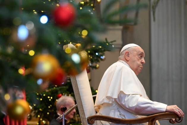 Bilder des Jahres 2025, News 01 Januar News Themen der Woche KW02 News Bilder des Tages ITALY - POPE FRANCIS DURING THE WISHES OF THE DIPLOMATIC CORPS AT THE VATICAN- 2025 1 9 Italy, Rome, Vatican, 2025 1 9.Pope Francis During the Wishes of the Diplomatic Corps at the Vatican EDITORIAL USE ONLY - NO BOOKS Copyright: xVATICANxMEDIAx