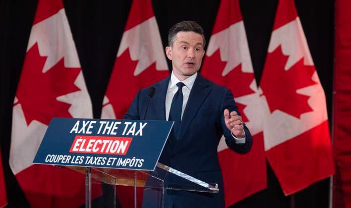 January 9, 2025, Ottawa, On, Canada: Conservative leader Pierre Poilievre speaks with reporters during a news conference, Thursday, Jan. 9, 2025 in Ottawa. Ottawa Canada  - ZUMAc35_ 20250109_zaf_c35_026 Copyright: xAdrianxWyldx