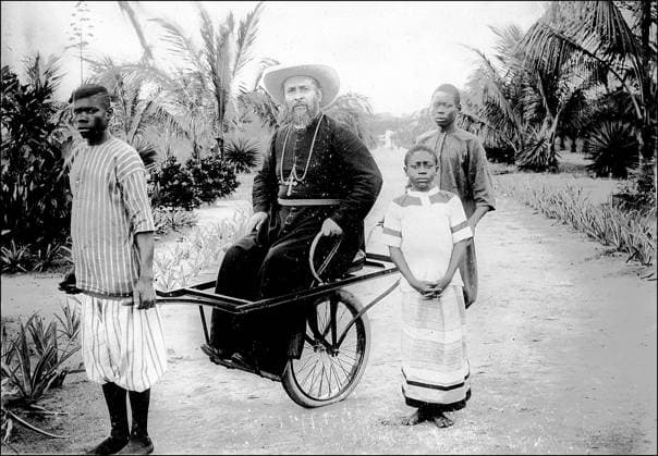 Archivbilder der Woche KW02 Explorers Monseigneur Prosper Augouard (1852-1921), missionary who took part in the expedition of Pierre Savorgnan de Brazza in 1877. !!! SPECIAL PRICE!!! !!! SPECIALE PRIJS !!! !!! PRIX SPECIAL !!! IMAGES USERS WITH CONTRACT PAY FOR THIS IMAGE 75 EURO. USERS WITHOUT CONTRACT PAY THE USUAL SABAM PRICE ACCORDING TO THEIR CATEGORY !! BEELDGEBRUIKERS MET KONTRAKT BETALEN VOOR DIT BEELD 75 EURO. BEELDGEBRUIKERS ZONDER KONTRAKT BETALEN HET GEBRUIKELIJKE SABAM-TARIEF VAN HUN CATEGORIE !! LES UTILISATEURS D IMAGES AVEC CONTRAT PAIENT POUR CETTE IMAGE 75 EURO. LES UTILISATEURS D IMAGES SANS CONTRAT PAIENT LE TARIF SABAM USUEL DE LEUR CATEGORIE !! AFRICA  Copyright: xAlbertxHarlinguex