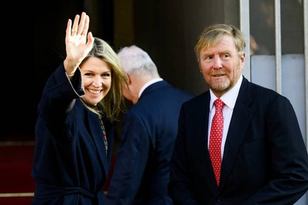 Entertainment Themen der Woche KW03 Entertainment Bilder des Tages Amsterdam, The Netherlands, 2025-01-13 12:07:07 AMSTERDAM, 13-01-2025, Royal Palace AmsterdamKing Willem Alexander and Queen Maxima during the arrival of the traditional New Year s reception for Dutch guests. The receptions take place in the Royal Palace Amsterdam PHOTO: NLBeeld Patrick van Emst Credit: NL Beeld Patrick van Emst  Copyright: xx x