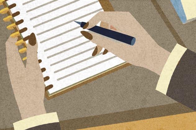PR_ID25931_10317_IlustraBusiness.jpg A person writes in a notebook using a pen, focusing intently on the task The setting is a workspace, highlighting a productive moment during the day, Property released Model Released AdalbertoRodriguez_ID25931_748603_004 Copyright: xAdalbertoxRodriguezx RECORD DATE NOT STATED